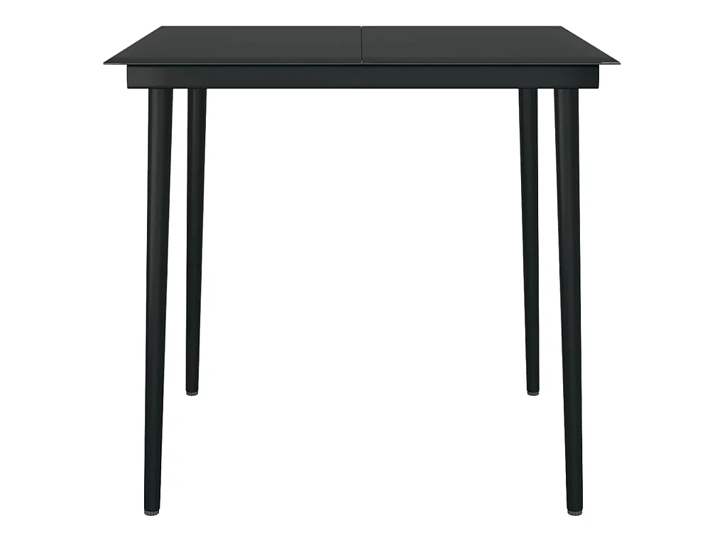 Set comedor de jardín 3 pzas y cojines ratán sintético y vidrio