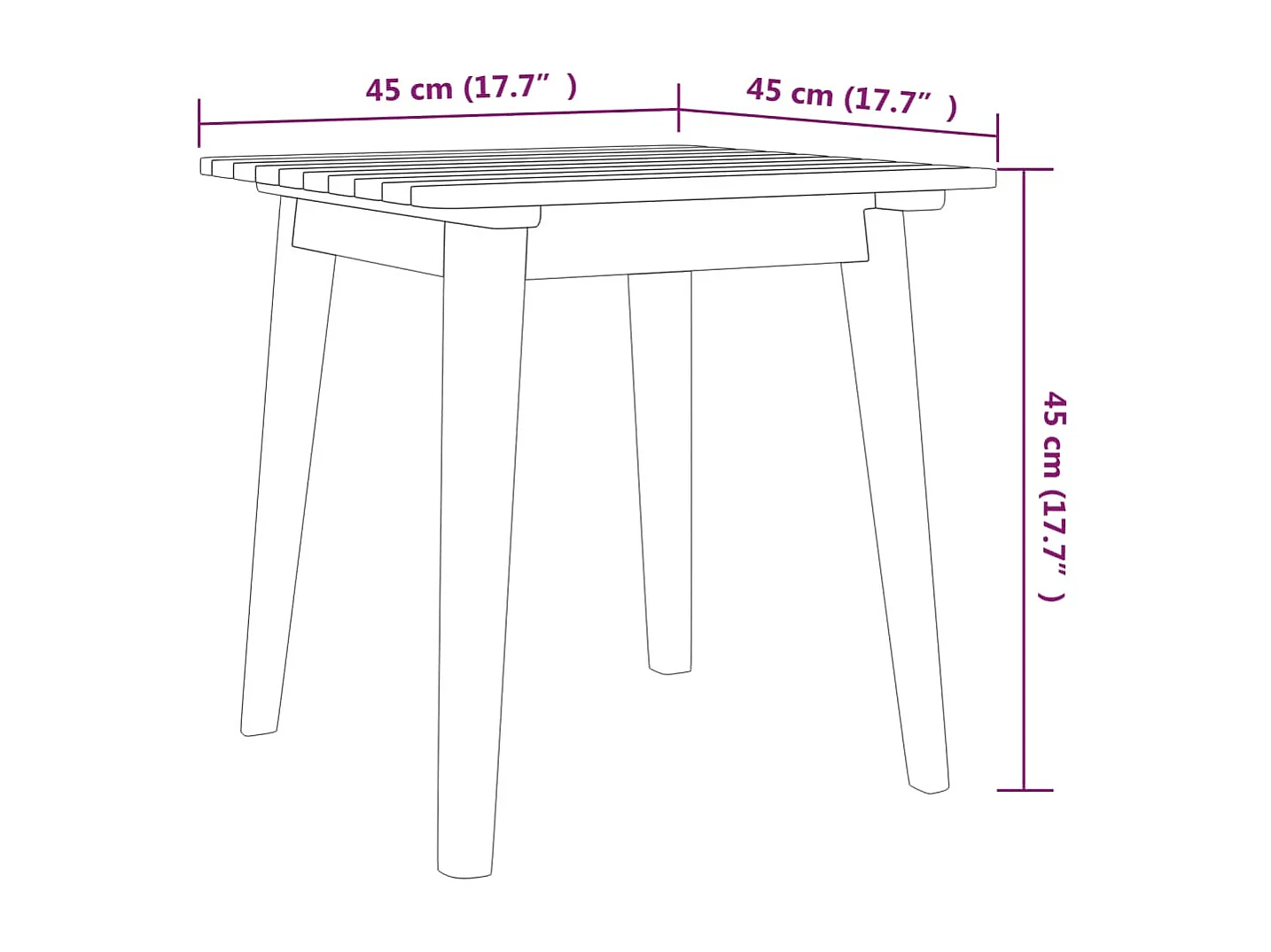 Mobilier de bistro 3 pcs Bois d'acacia solide
