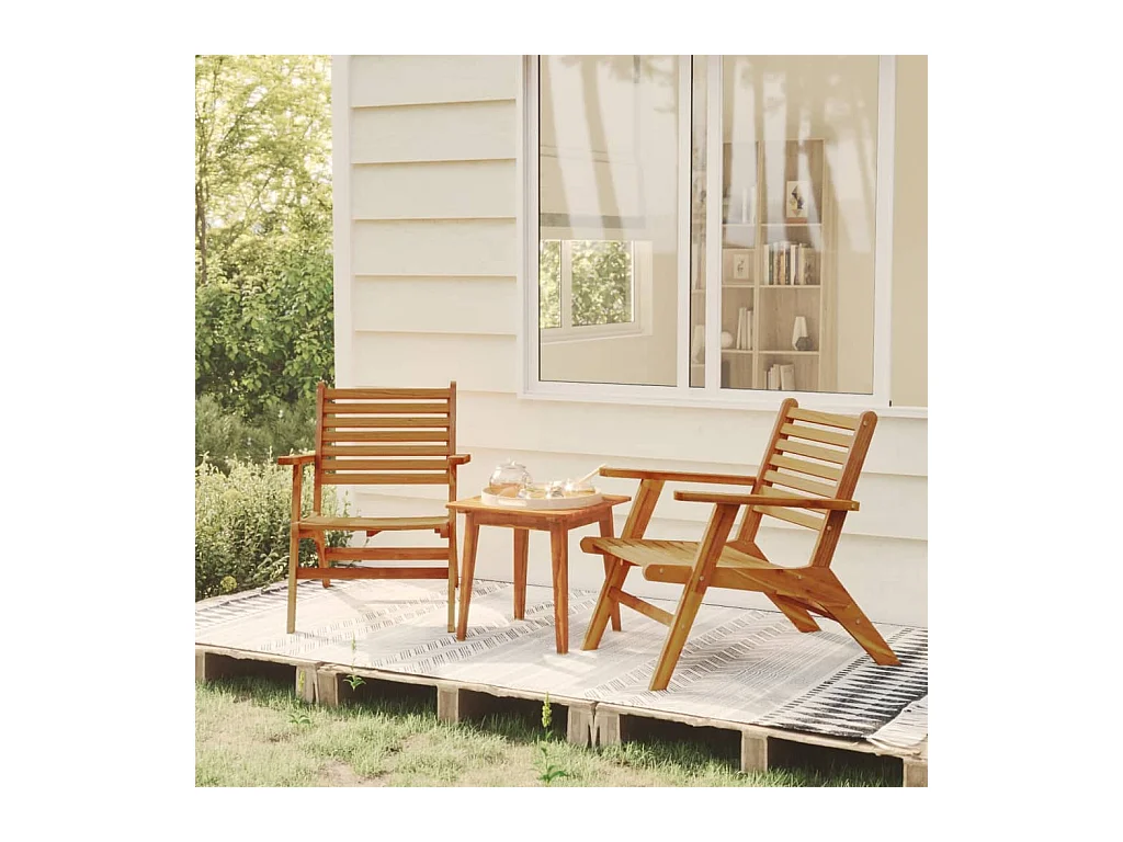 Mobilier de bistro 3 pcs Bois d'acacia solide
