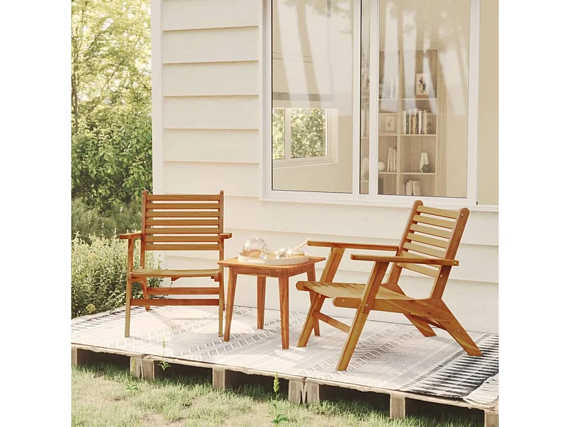 Mobilier de bistro 3 pcs Bois d'acacia solide