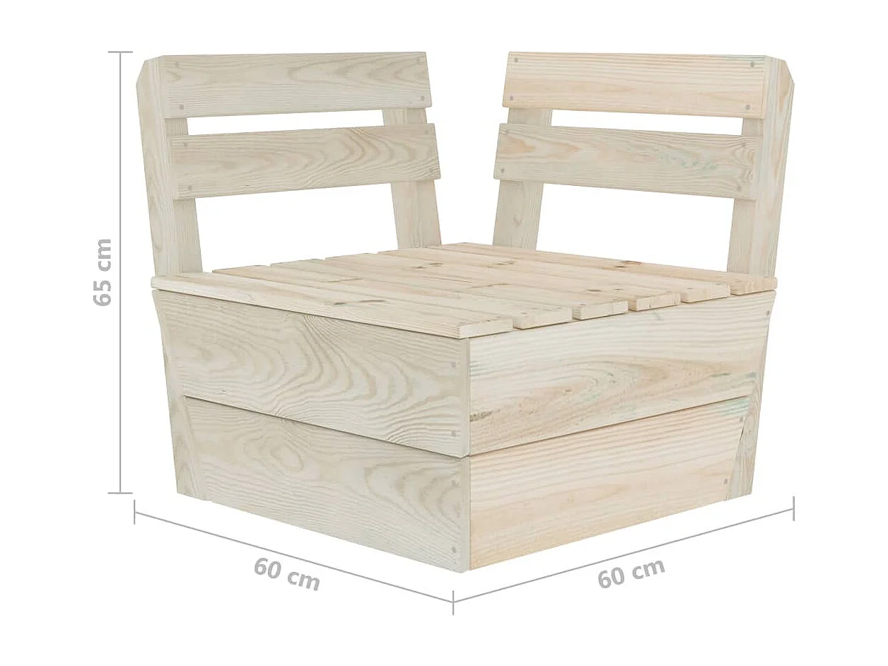 8-tlg. Garten-Paletten-Lounge-Set Imprägniertes Fichtenholz