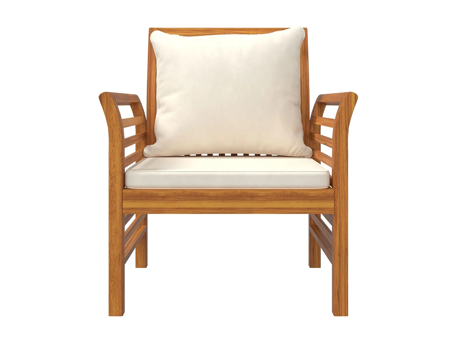 Set Mobili da Giardino 3pz con Cuscini Legno Massello di Acacia