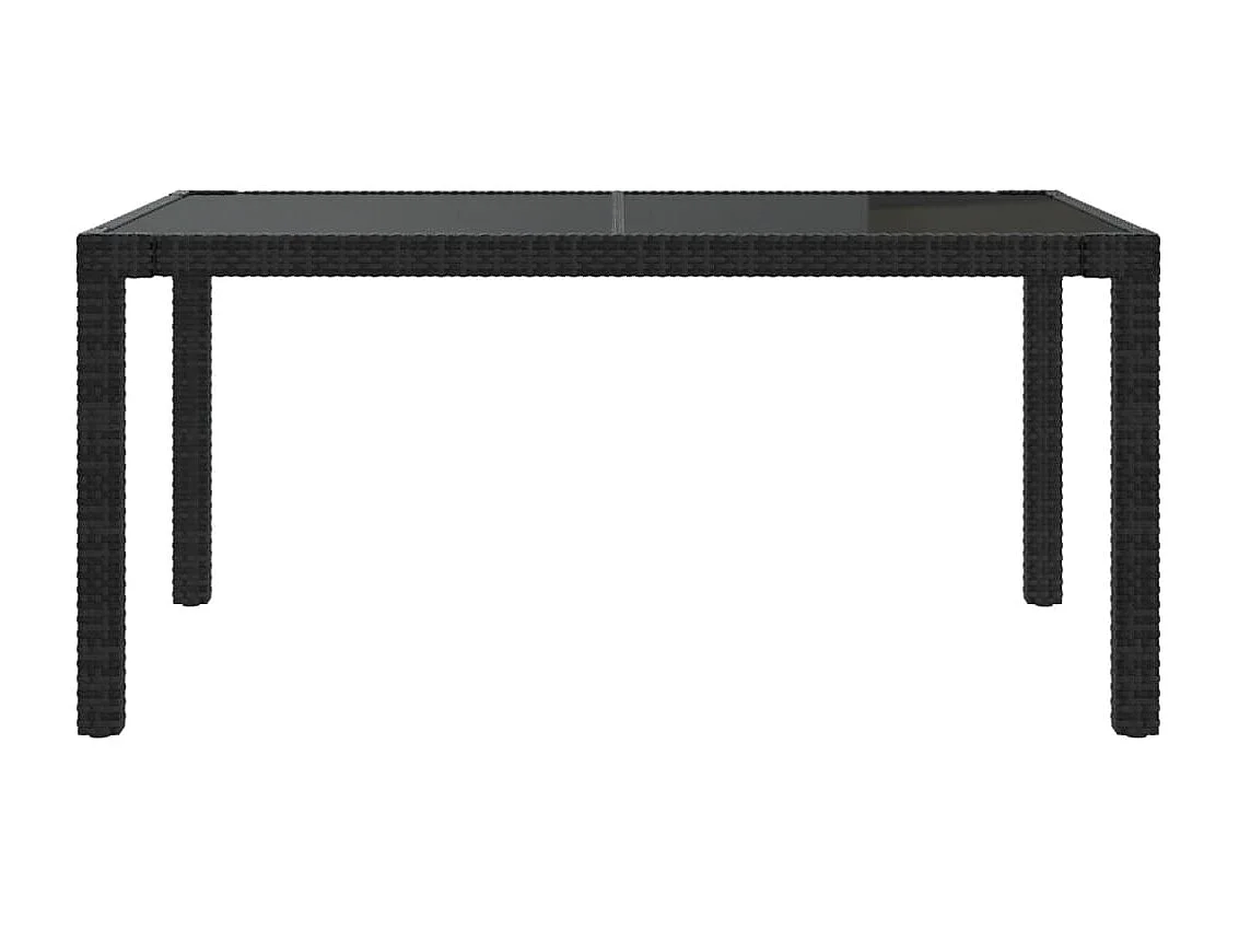 5 pcs conjunto jantar exterior com almofadões vime PE preto