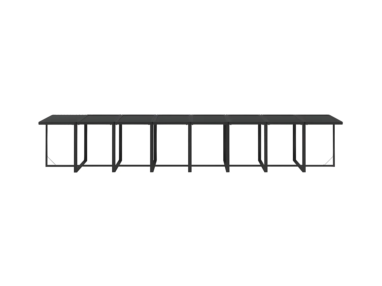21-tlg. Garten-Essgruppe mit Kissen Schwarz Poly Rattan