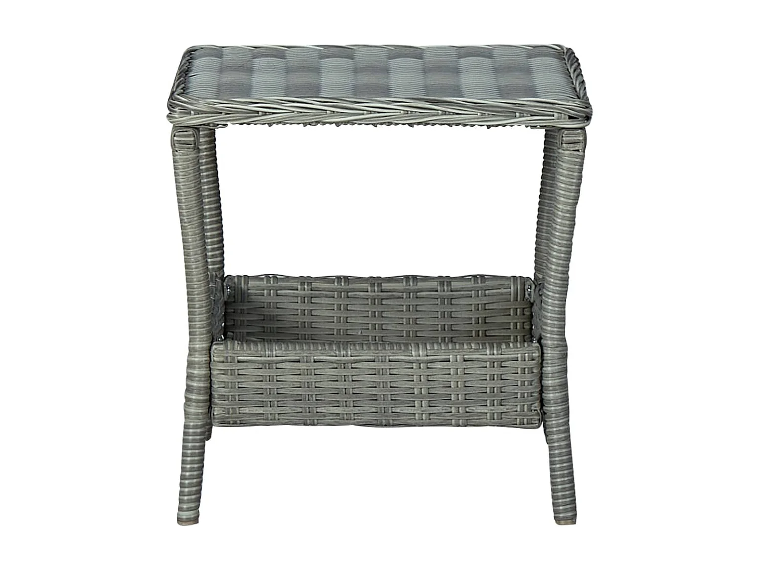 Salon de jardin 3 pcs avec coussins Résine tressée Gris clair