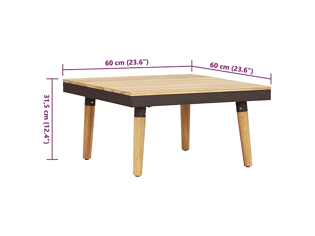 8-tlg. Garten-Lounge-Set mit Kissen Massivholz Akazie