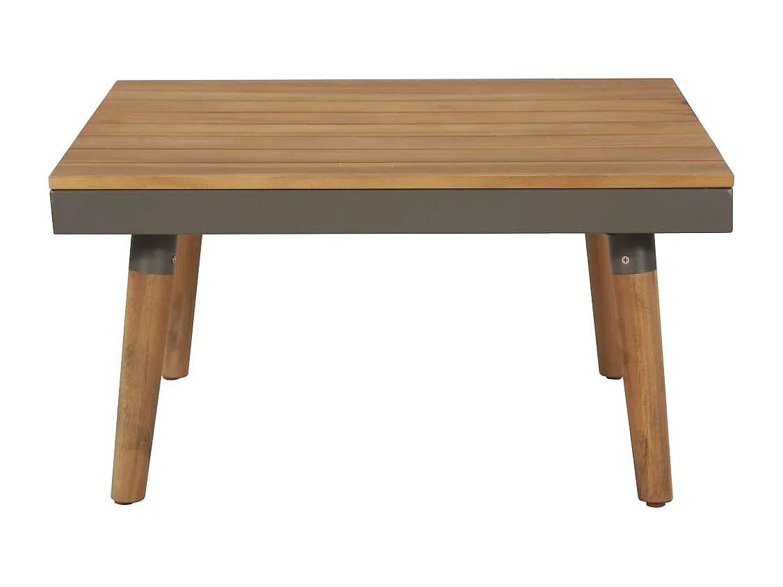 Salon de jardin 4pcs et coussins Bois d'acacia solide Marron