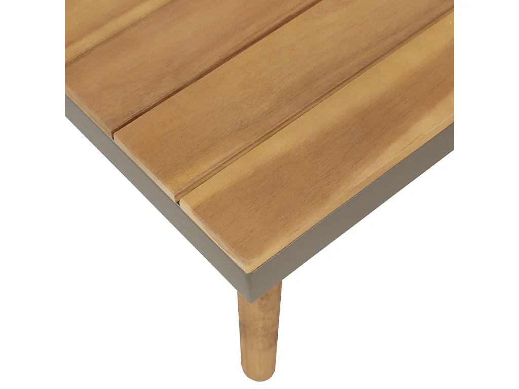 4 pcs conj. lounge jardim c/ almofadões acácia maciça castanho