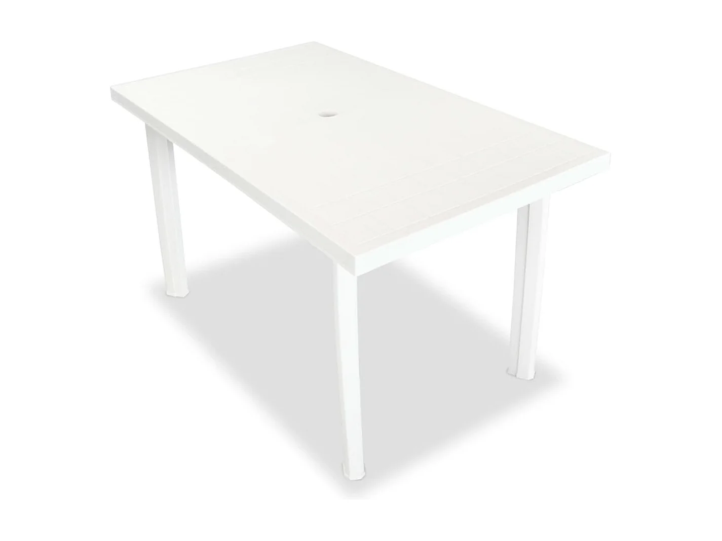 Mobilier à manger d'extérieur 5 pcs Plastique Blanc