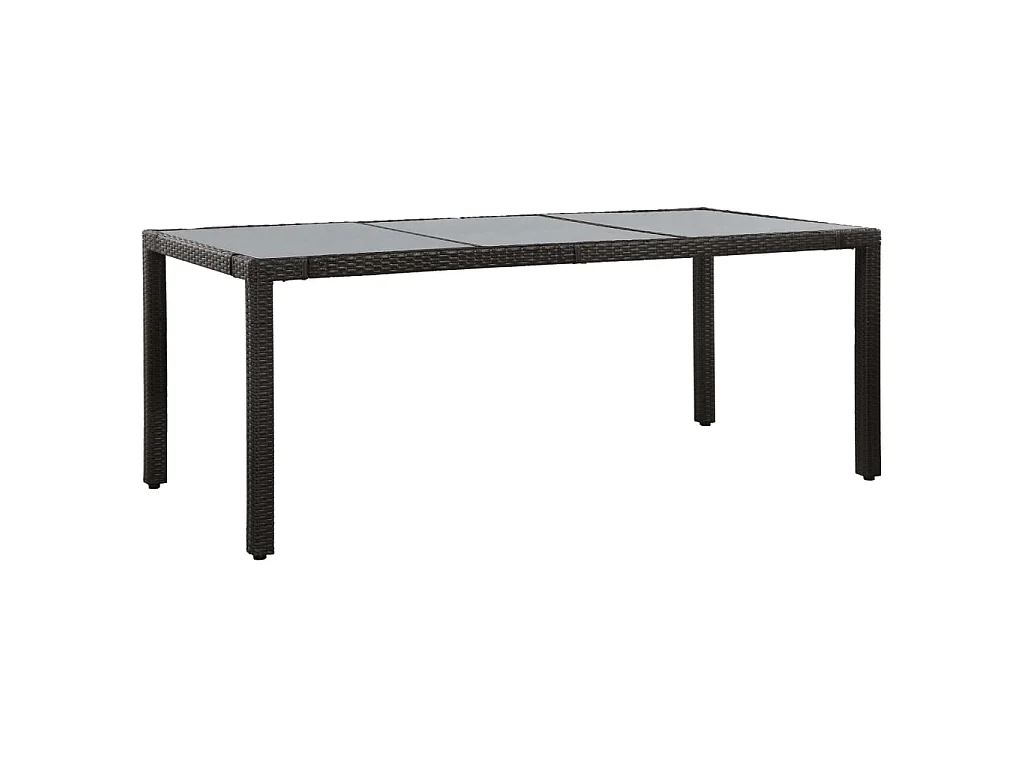 9-delige Tuinset poly rattan zwart