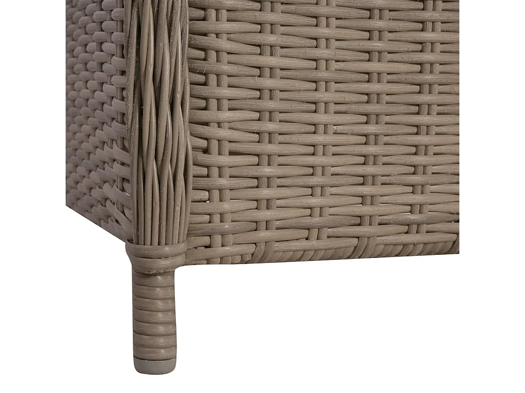 Juego de comedor para jardín 7 piezas ratán sintético marrón