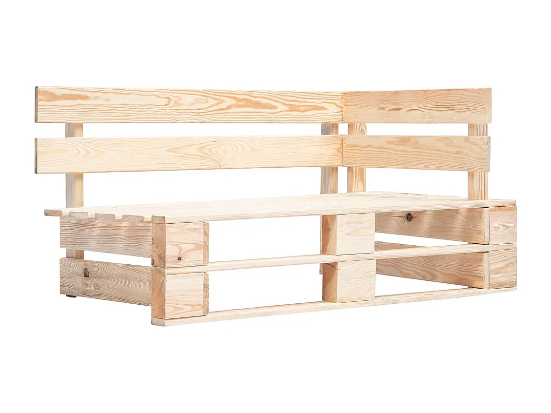 Divano a 2 Posti su Pallet con Cuscini Pino Impregnato