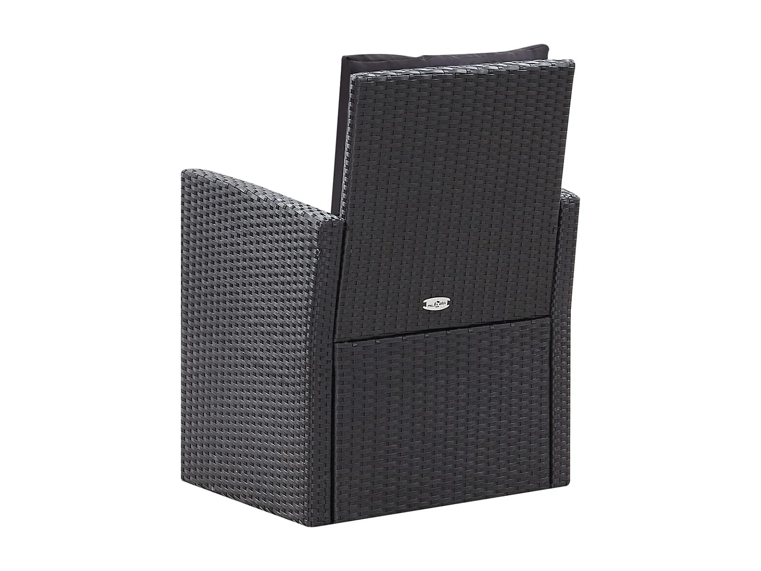 6-tlg. Garten-Lounge-Set mit Kissen Poly Rattan Schwarz