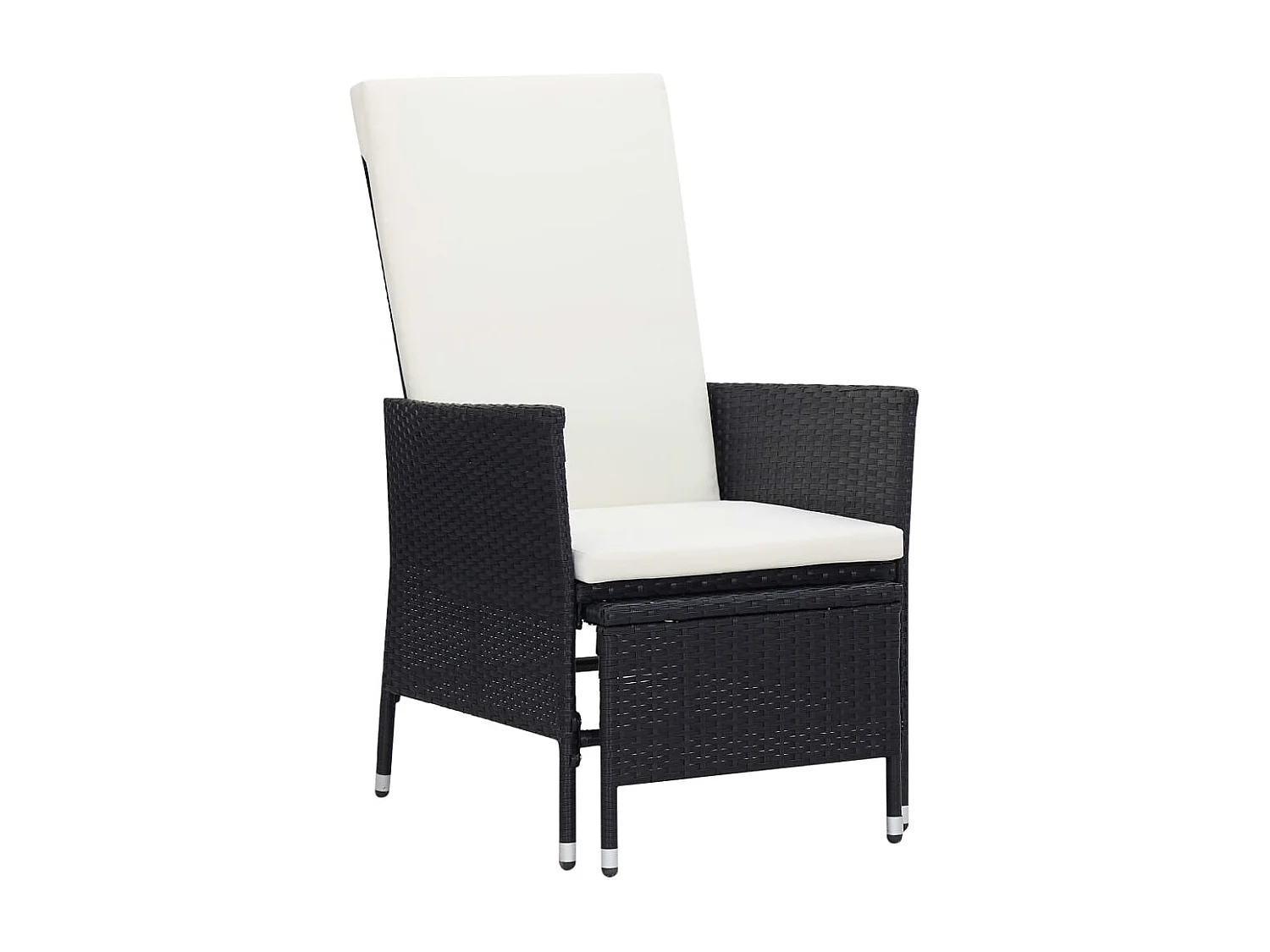 Salon de jardin 2 pcs avec coussins Résine tressée Noir