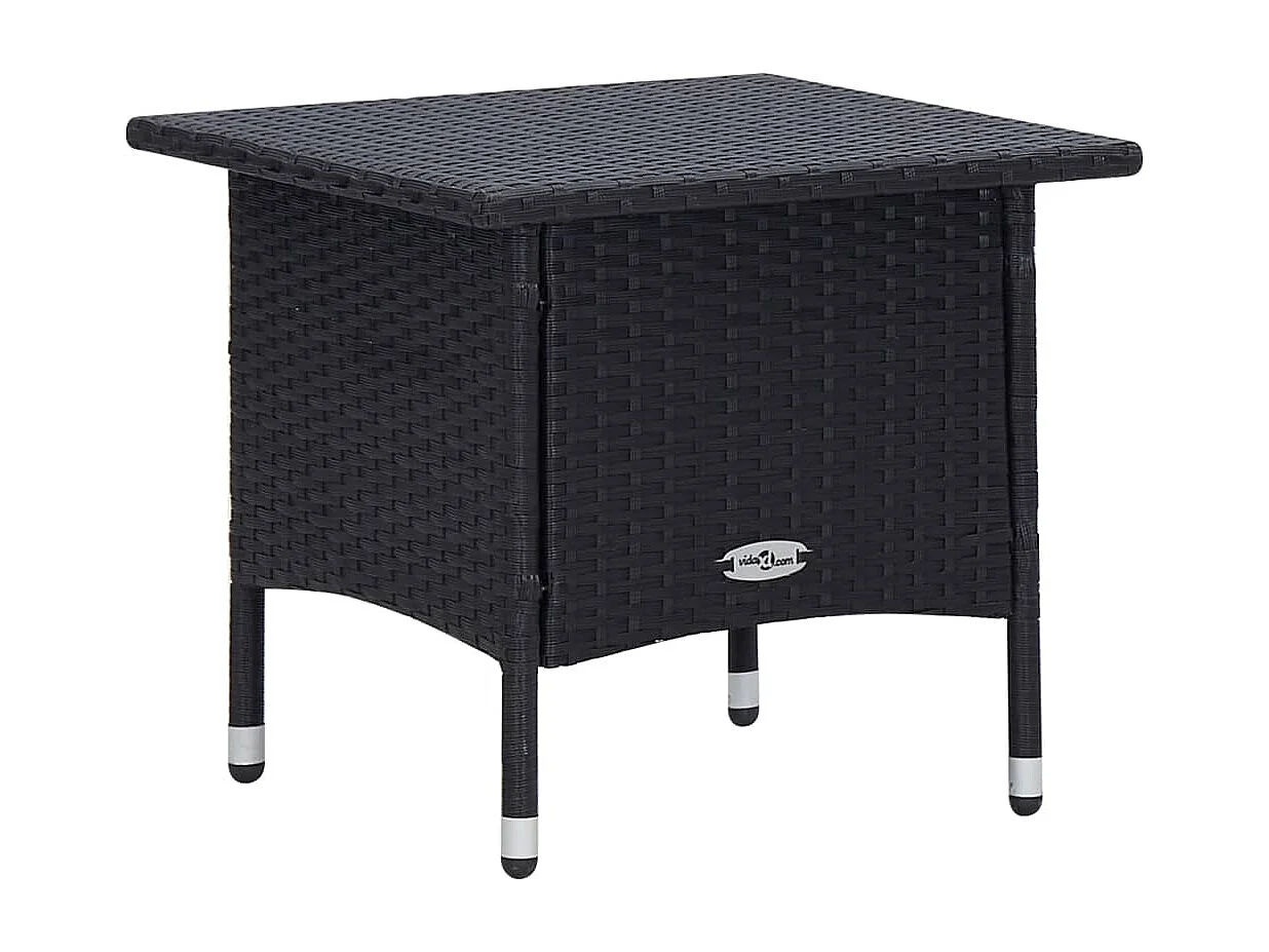 Set Divani da Giardino 2 pz con Cuscini in Polyrattan Nero