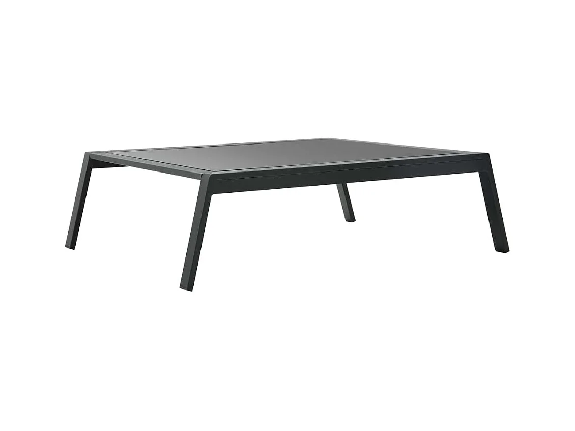 4-tlg. Outdoor-Lounge-Set mit Kissen Aluminium Dunkelgrau