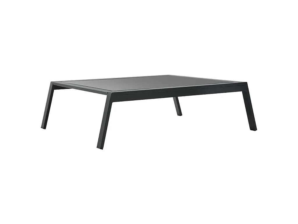4 pcs conj. lounge jardim + almofadões alumínio cinzento-escuro