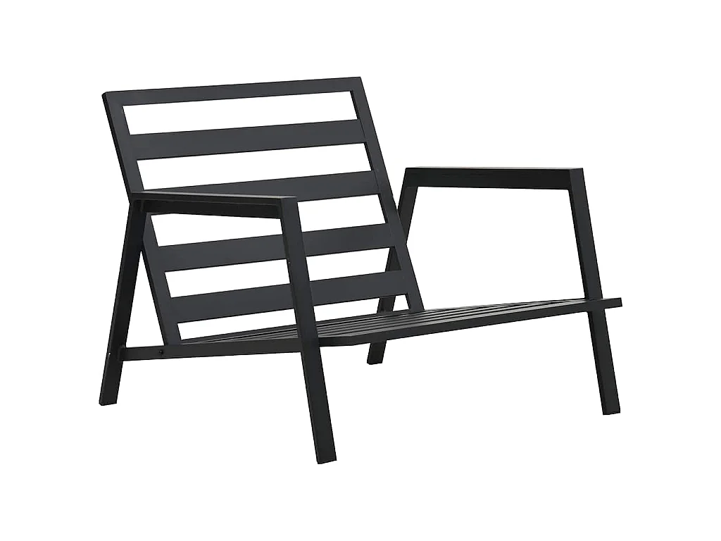 Set Divani da Giardino 4 pz con Cuscini Alluminio Grigio Scuro