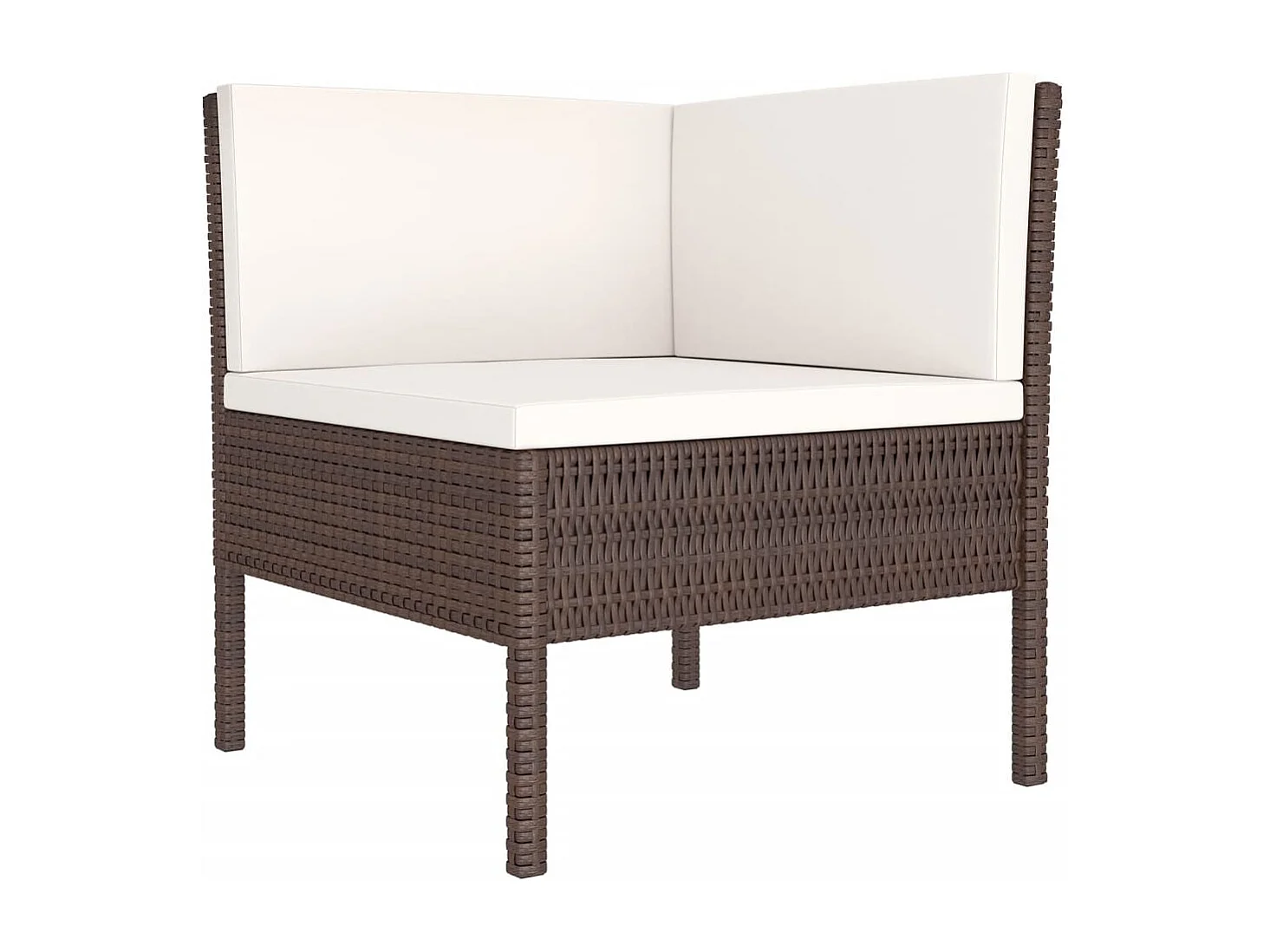 11-delige Loungeset met kussens poly rattan bruin