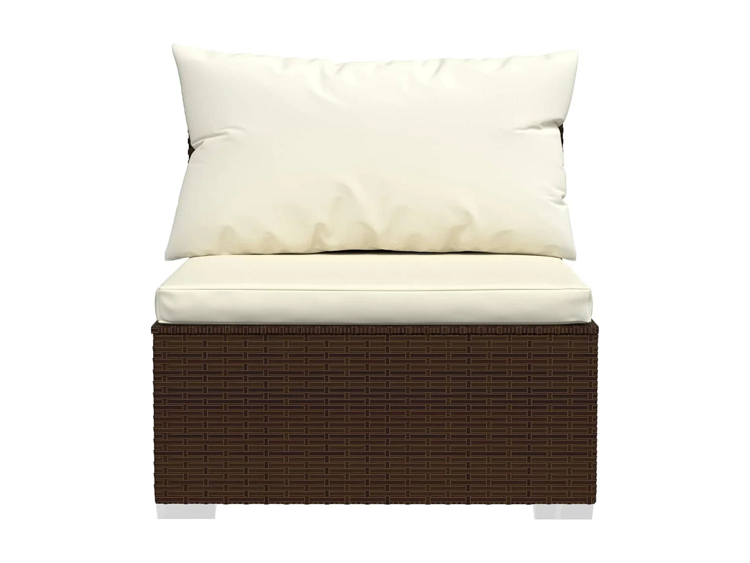 Set Divani da Giardino 9 pz con Cuscini in Polyrattan Marrone