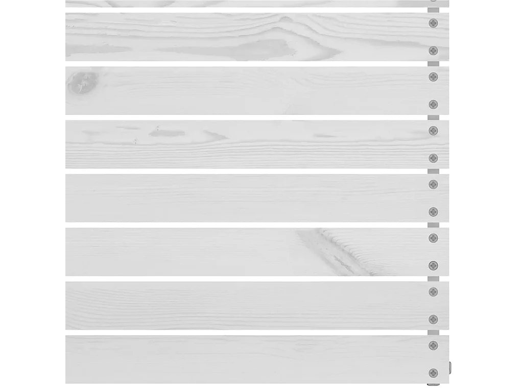 Salon de jardin 3 pcs Blanc Bois de pin massif