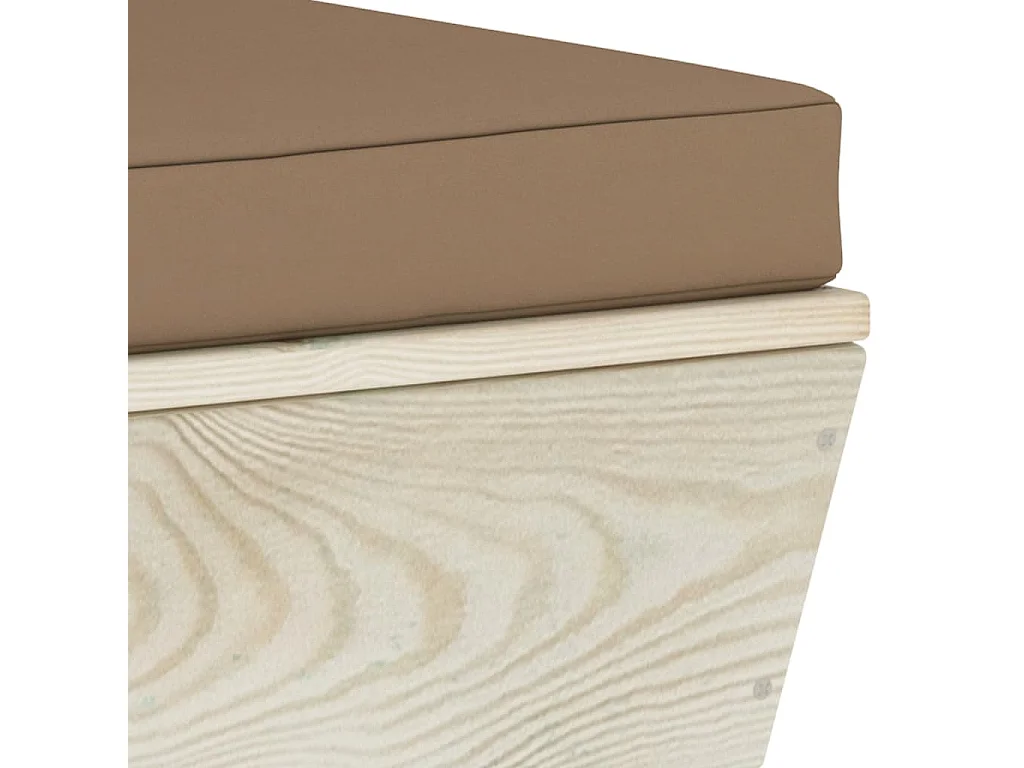 Salon de jardin palette 6 pcs avec coussins bois d'épicéa