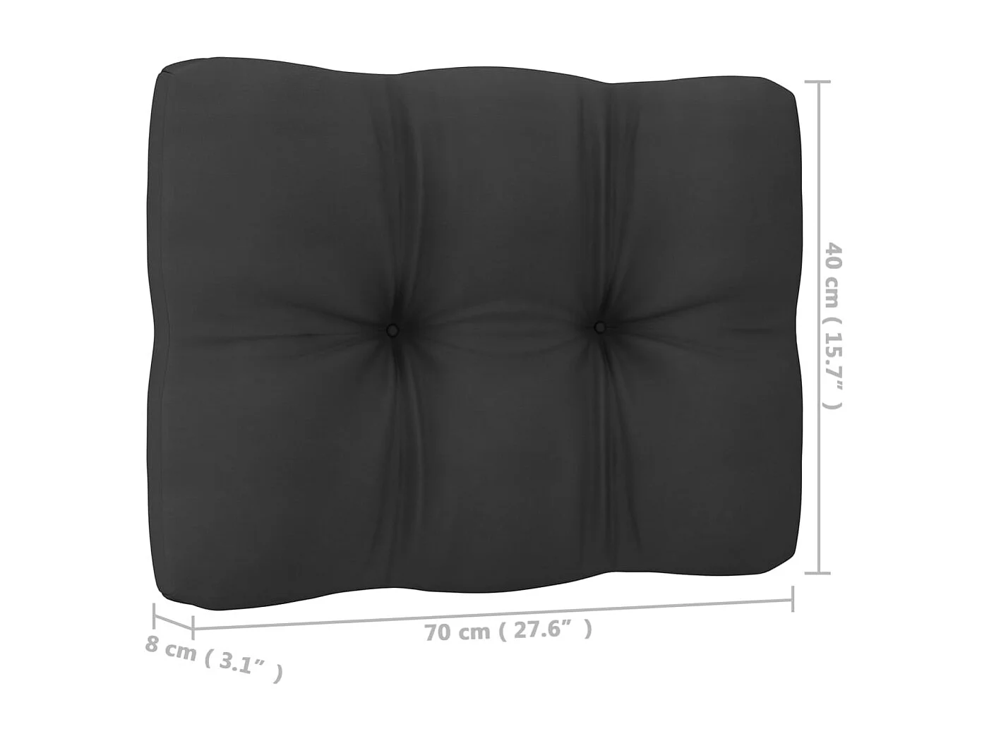 Salon de jardin 8 pcs avec coussins Gris Bois de pin massif