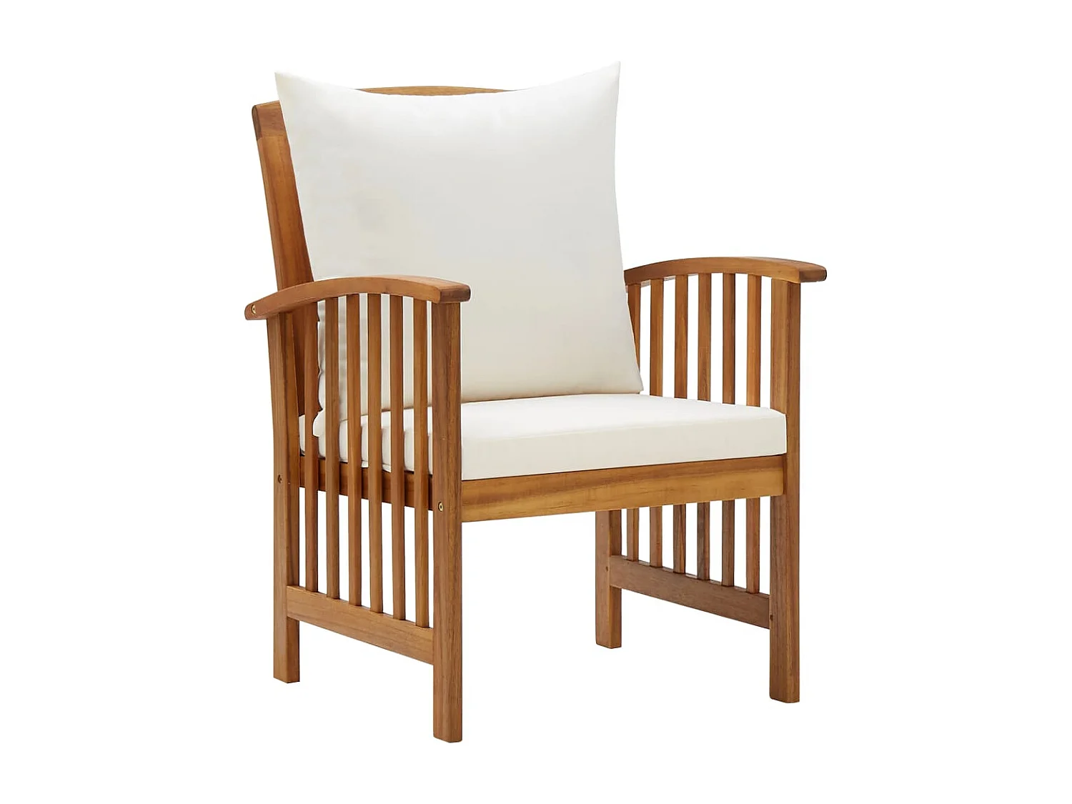 Juego muebles de jardín y cojines 5 piezas madera maciza acacia