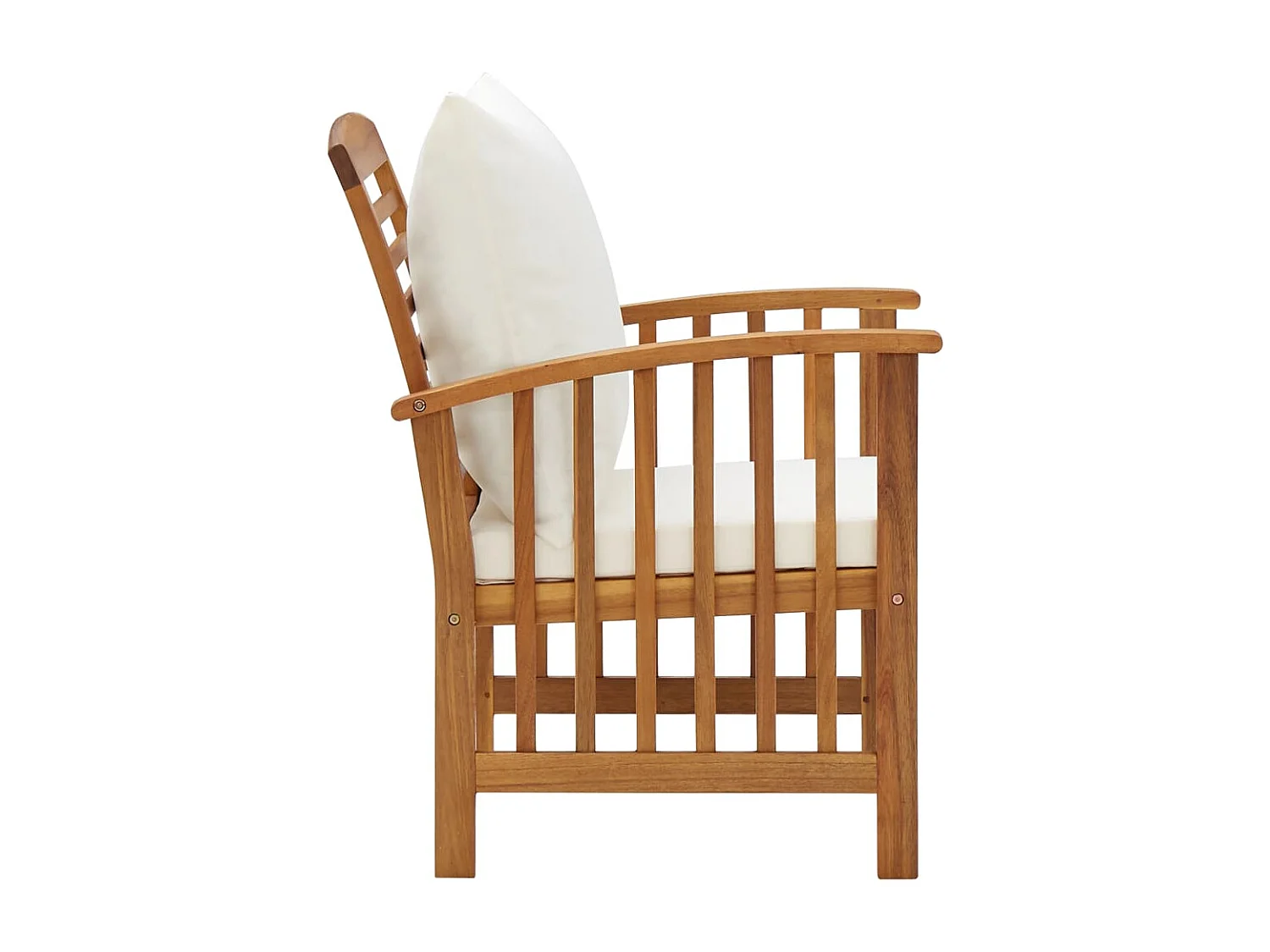 Juego muebles de jardín y cojines 5 piezas madera maciza acacia