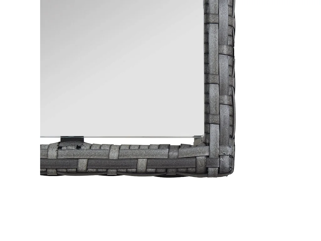 4-tlg. Garten-Lounge-Set mit Auflage Poly Rattan Anthrazit