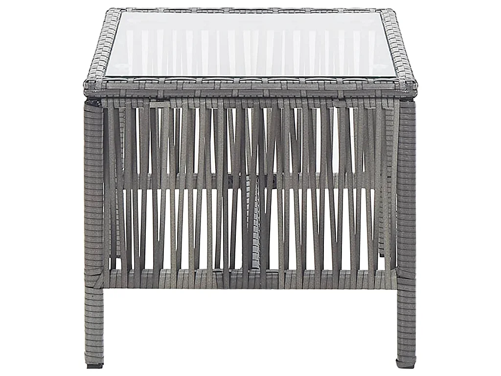 Set Divani da Giardino 4 pz con Cuscini in Polyrattan Antracite