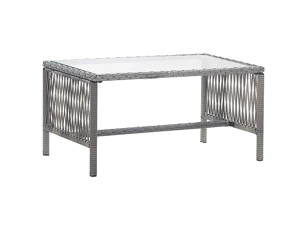 Salon de jardin 4 pcs avec coussin Résine tressée Anthracite