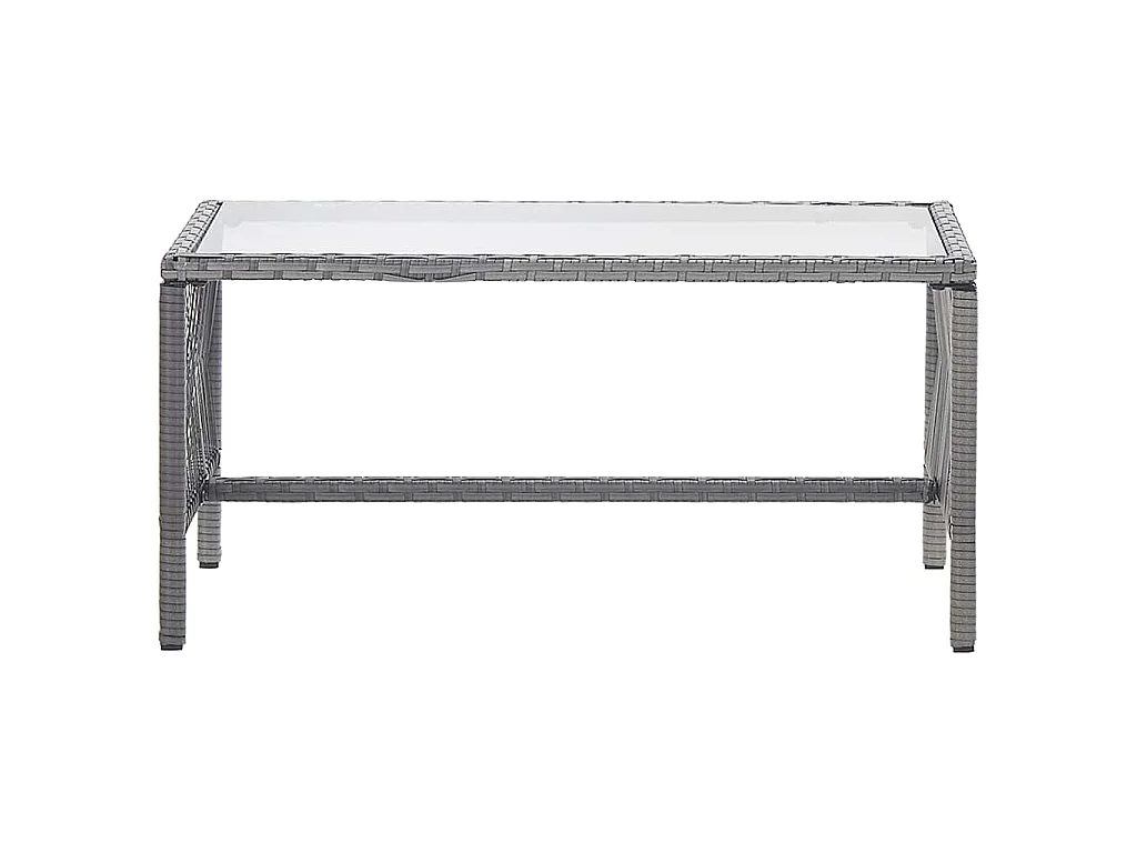 Salon de jardin 4 pcs avec coussin Résine tressée Anthracite