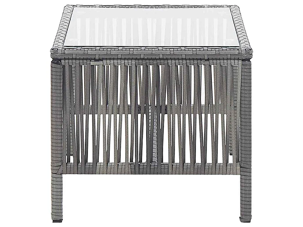 Salon de jardin 4 pcs avec coussin Résine tressée Anthracite