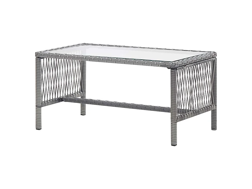 Salon de jardin 4 pcs avec coussin Résine tressée Anthracite