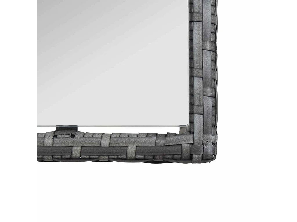Salon de jardin 4 pcs avec coussin Résine tressée Anthracite