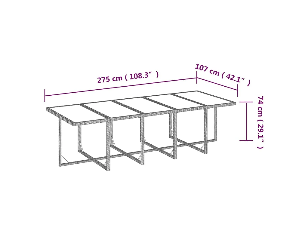 11-delige Tuinset met kussens poly rattan zwart