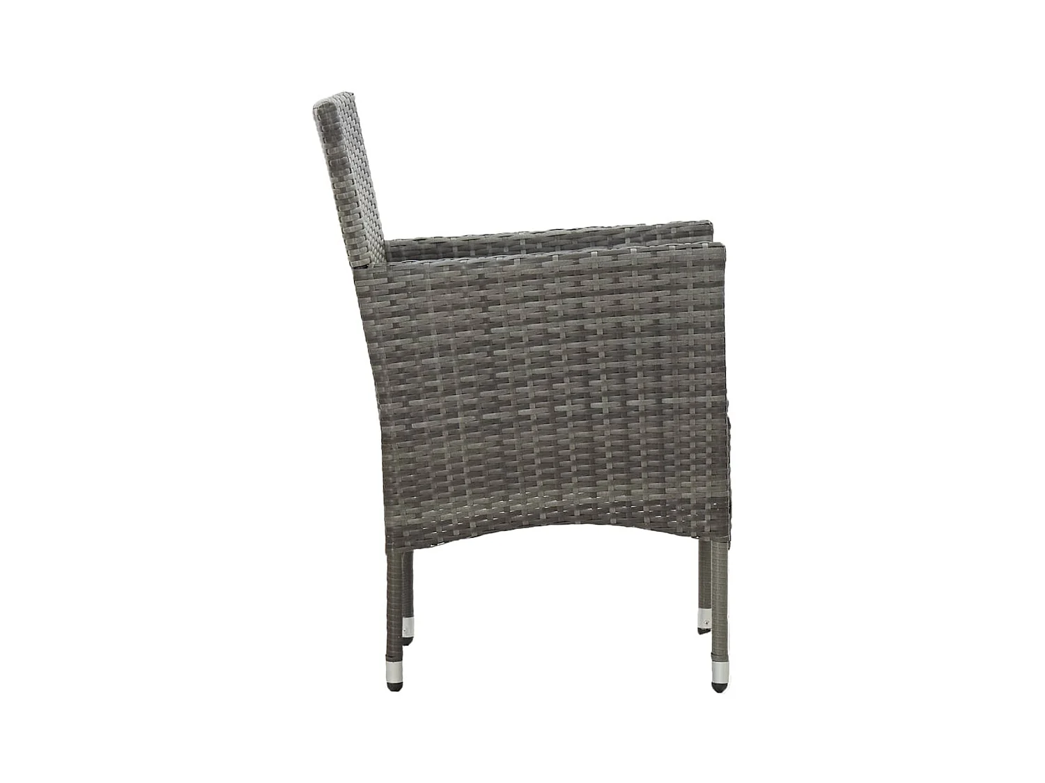 Ensemble à manger de jardin 11 pcs résine tressée gris