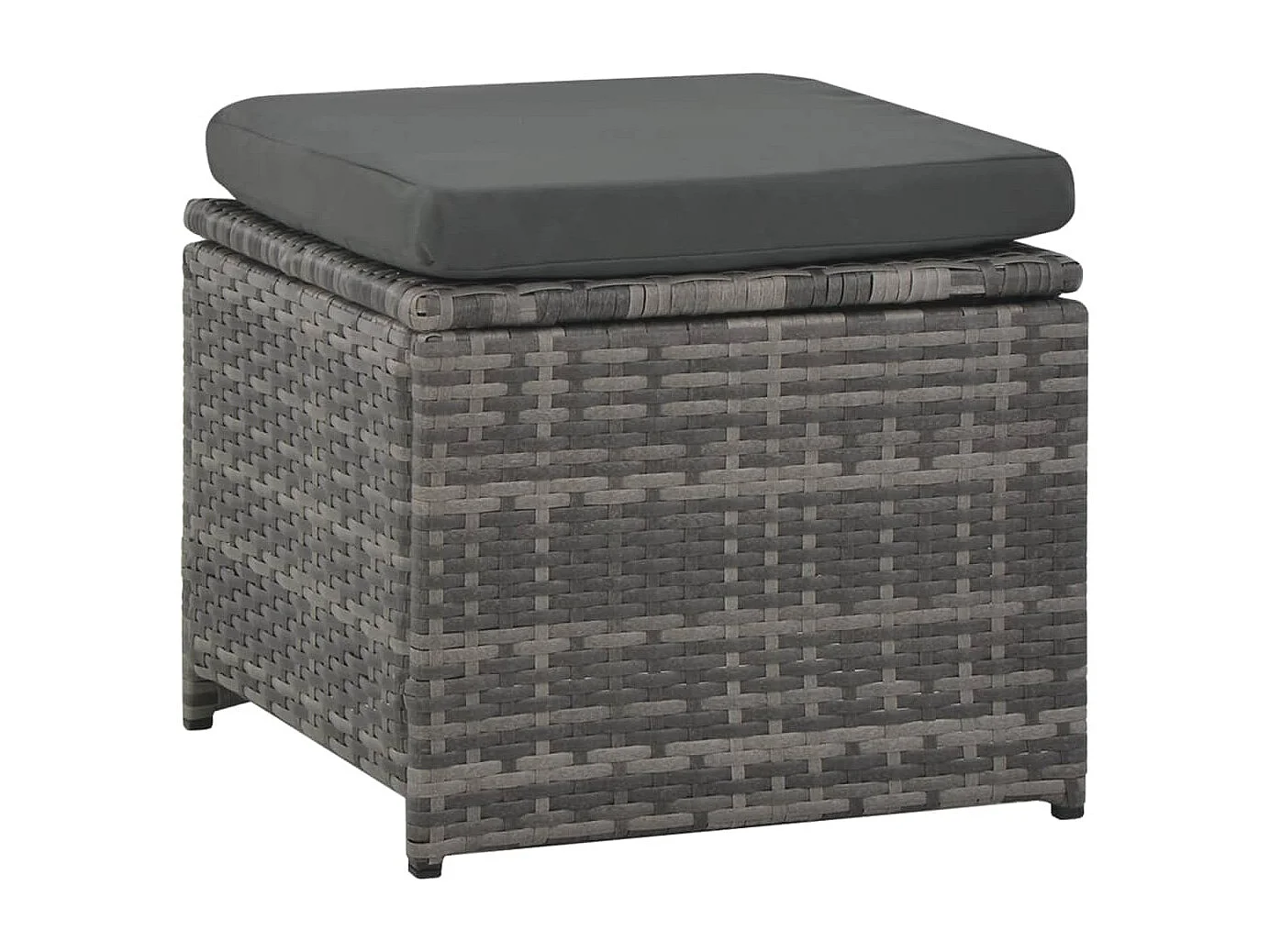 Set Divani da Giardino 6 pz con Cuscini in Polyrattan Grigio