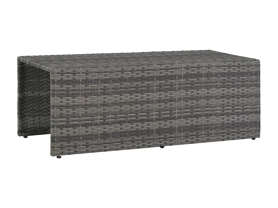Set Divani da Giardino 6 pz con Cuscini in Polyrattan Grigio