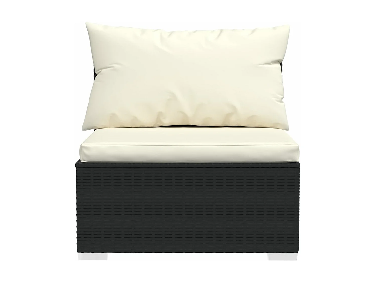 Set Divani da Giardino 9 pz con Cuscini in Polyrattan Nero