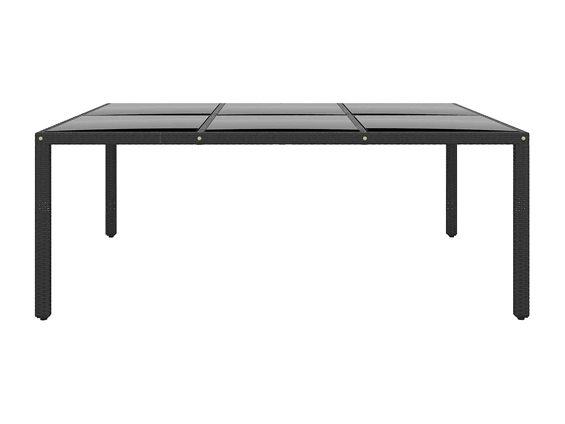 Ensemble à dîner de jardin 11 pcs Résine tressée Noir