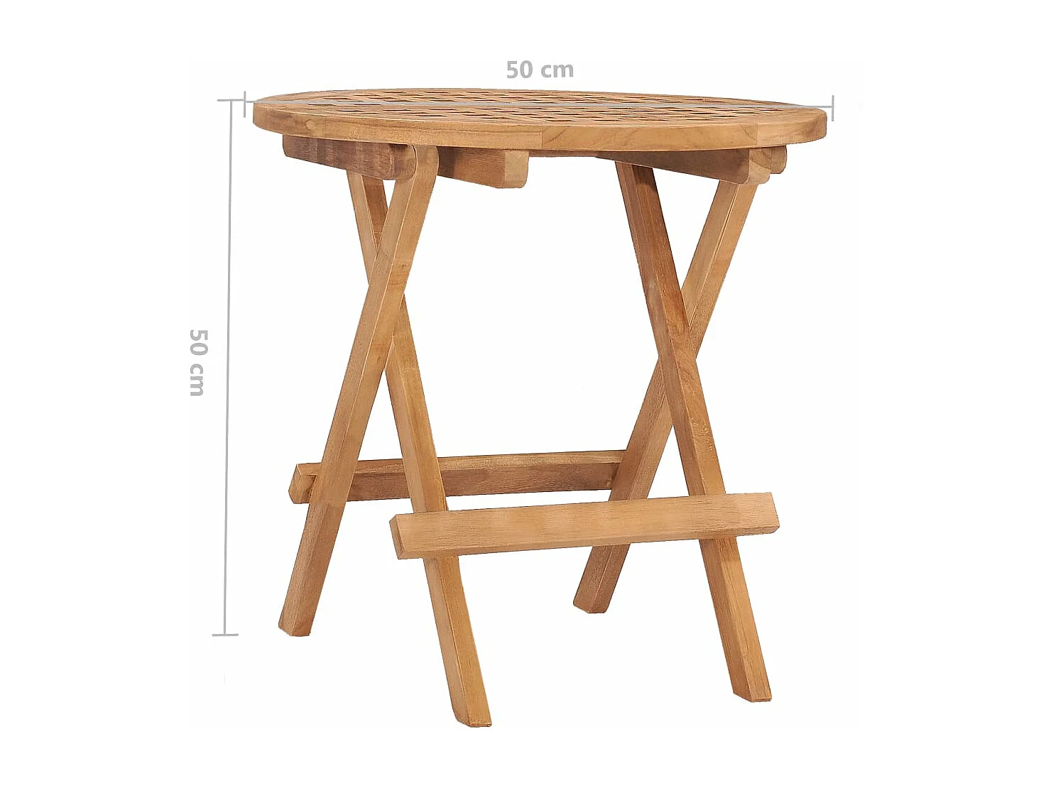 Ensemble à manger d'extérieur pliable avec coussin 3 pcs Teck