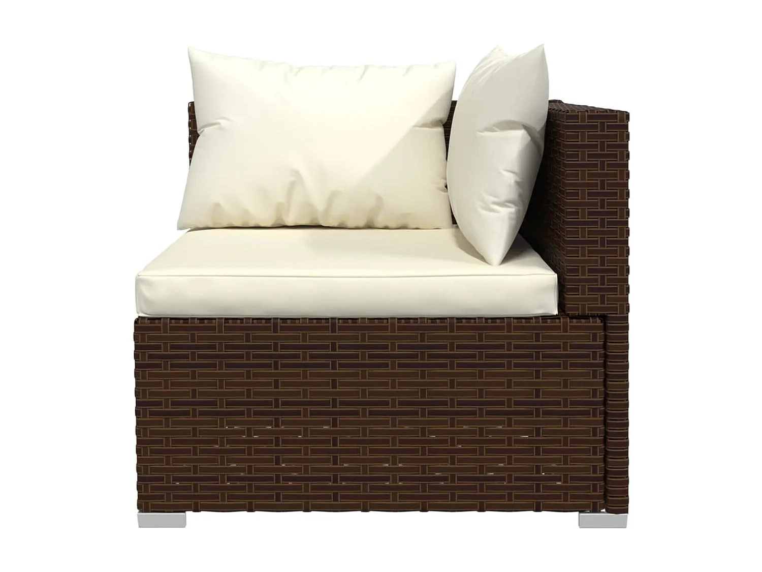 Set Divani da Giardino con Cuscini 6 pz in Polyrattan Marrone