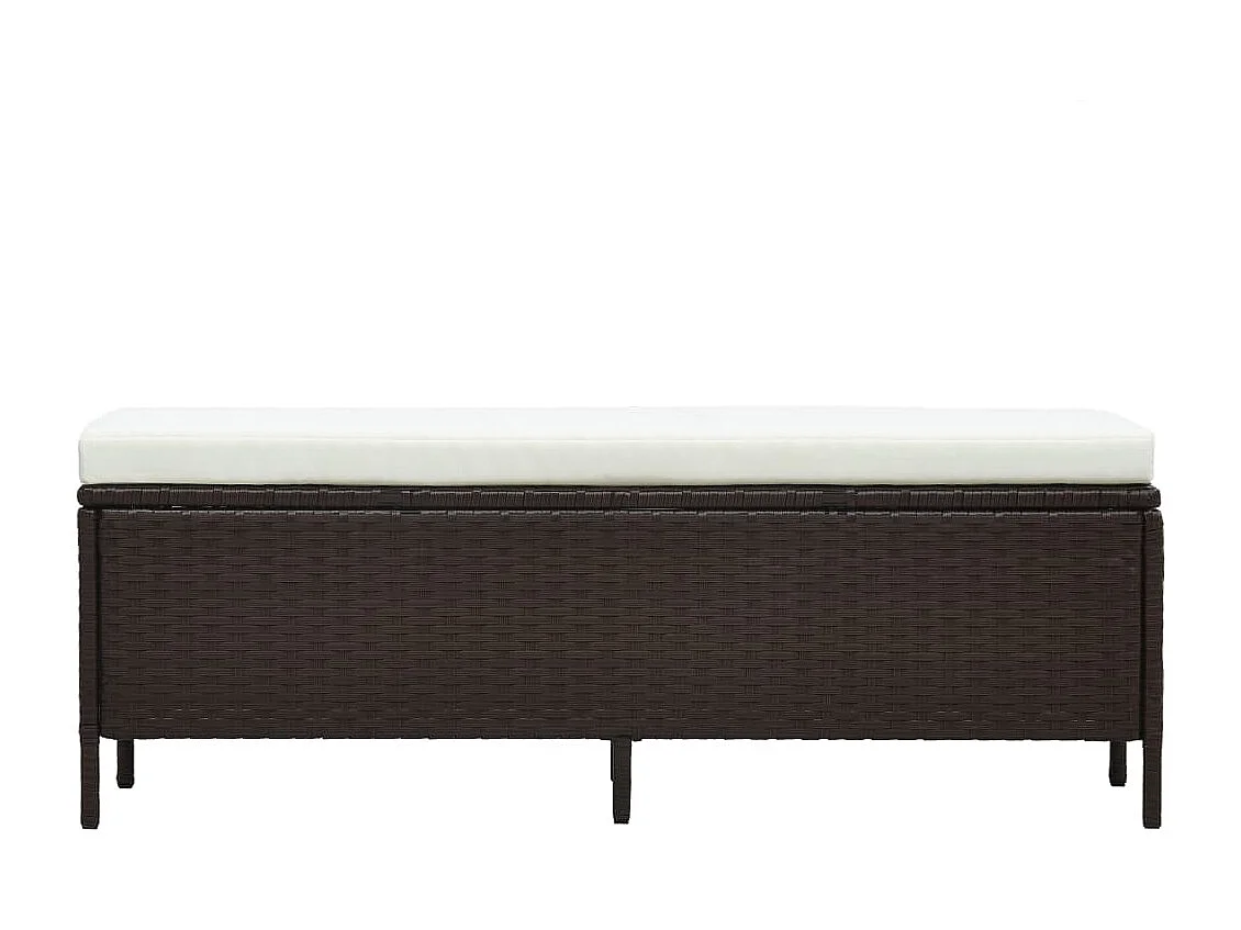 Salon de jardin 3 pcs avec coussins Résine tressée Marron