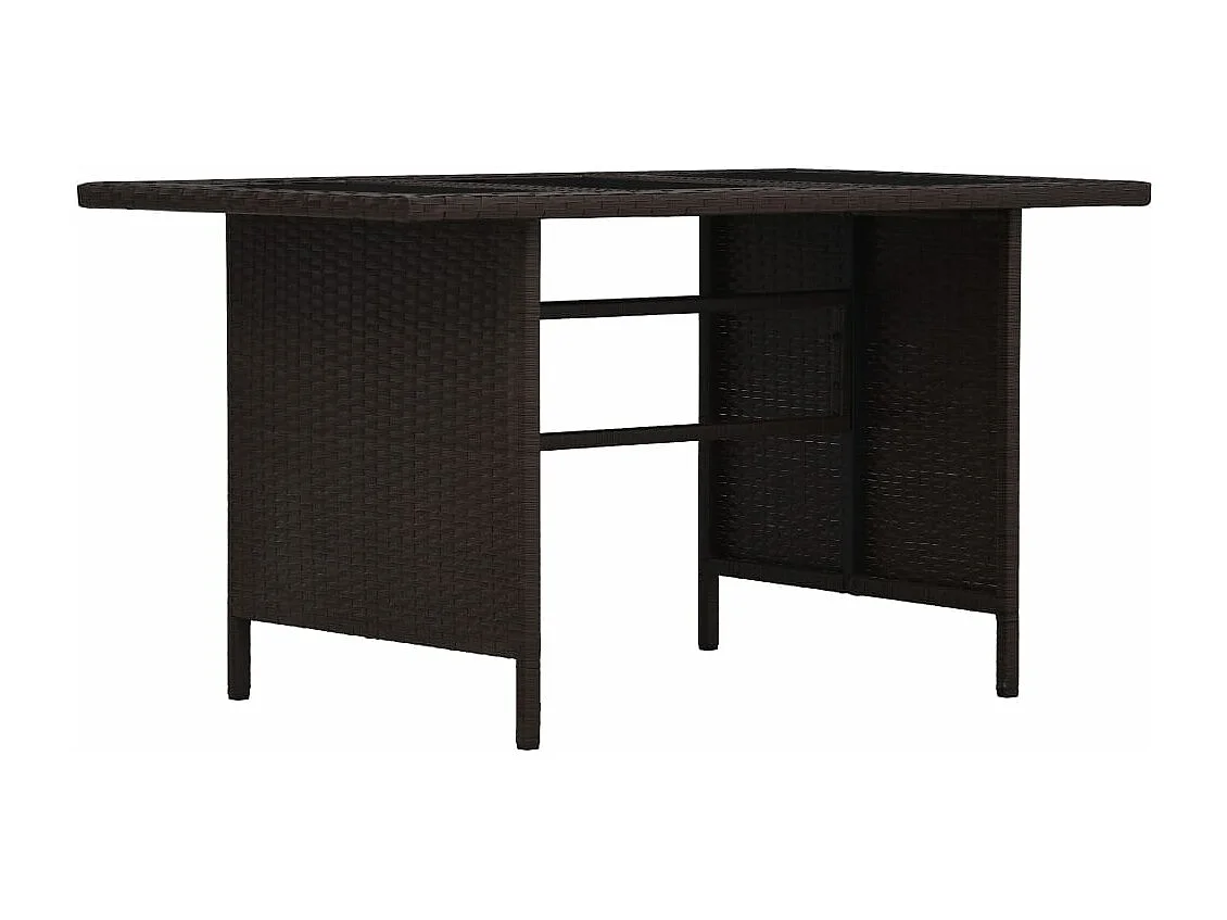 Salon de jardin 3 pcs avec coussins Résine tressée Marron