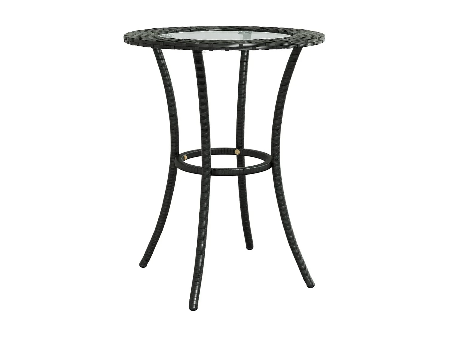 2-delige Loungeset met kussens L-vormig poly rattan zwart