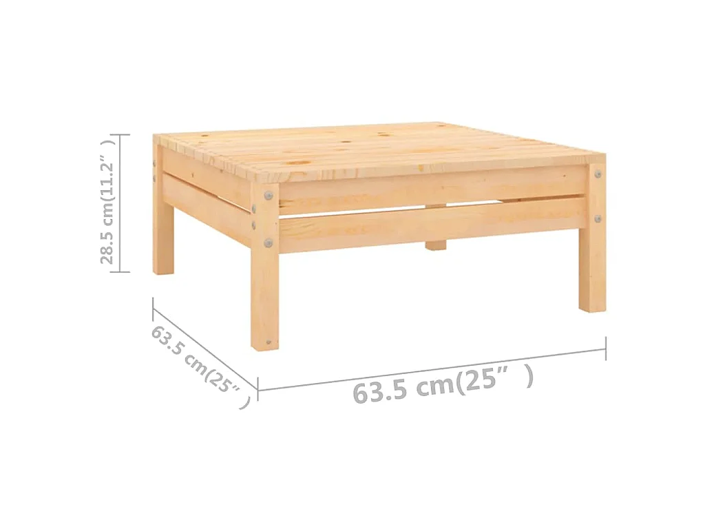 10-delige Loungeset massief grenenhout