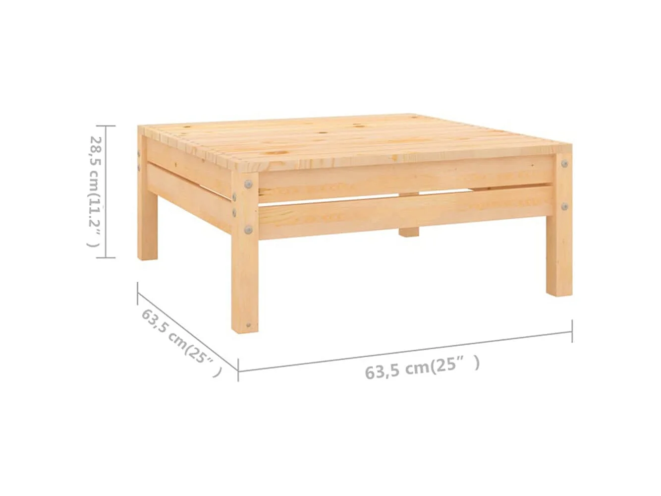 Salon de jardin 9 pcs Bois de pin massif