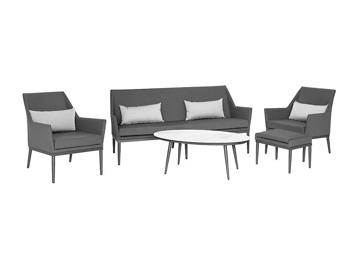 Salon de jardin en aluminium 6 personnes Cabrera